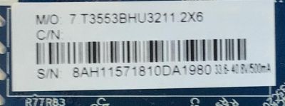 MAIN FUENTE COMBO ORIGINAL PARA TV ELEMENT  / NUMERO DE PARTE 8AH1157 / CV3553BH-U32 / 8AH11571810DA1980 / 7.T3553BHU3211.2X6 / MODELO ELEFW328C - Imagen 2